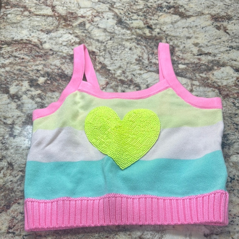 Colorful Kids Heart Tank Top